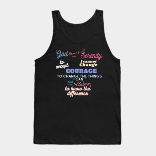 Colorful Serenity Prayer Tank Top